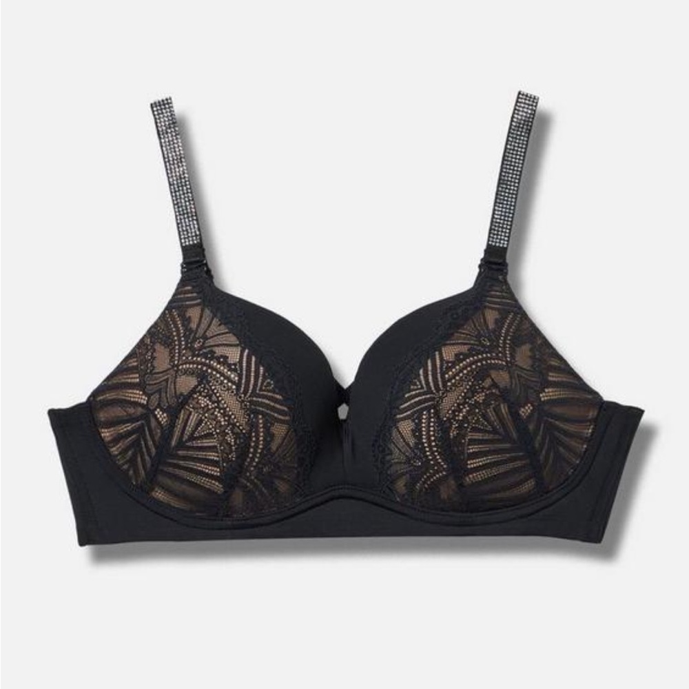 Torrid Dream Wire-Free push up Diamante Bra 50C